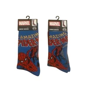 Marvel Comics Amazing Spider-Man Cartoon Crew Socks